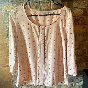 Light pink long sleeve blouse. No stains